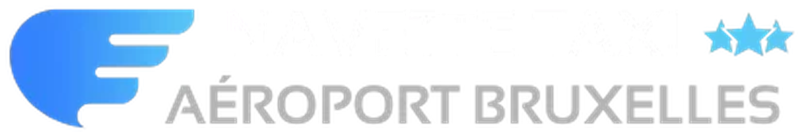 logo transparent blanc navette taxi aeroport bruxelles